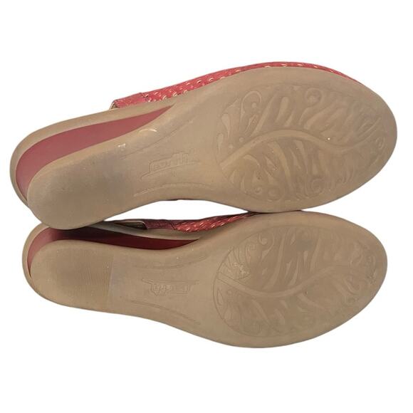 EARTH Regal Red Calla Leather Wedge Peep Toe Women’s Size 9.5 - Picture 8 of 8